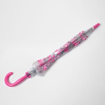 Girls pink flamingo umbrella